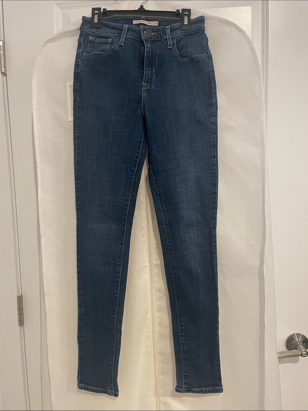 Levi's 721 High Rise Skinny Blue Jeans, size 26. Only washed and never worn
